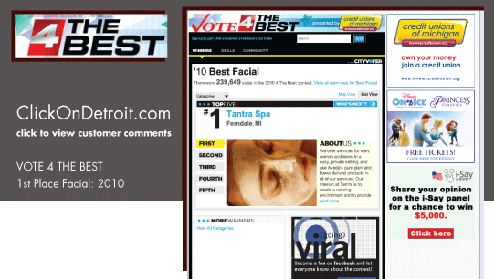 Vote for the Best Click on Detroit Best Facial 2010